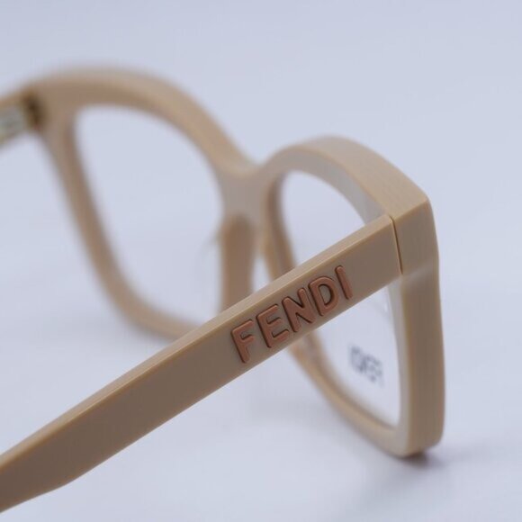 Fendi FE50057I 057 Eyeglasses Beige 52mm Cat Eye Frame - Picture 7 of 10